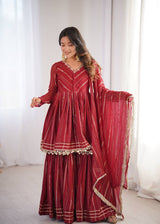 Sharvi Designer woven sharara set