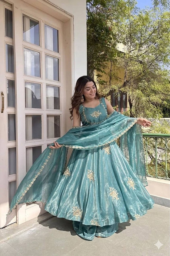 Raktima Anarkali Silk Suit Set