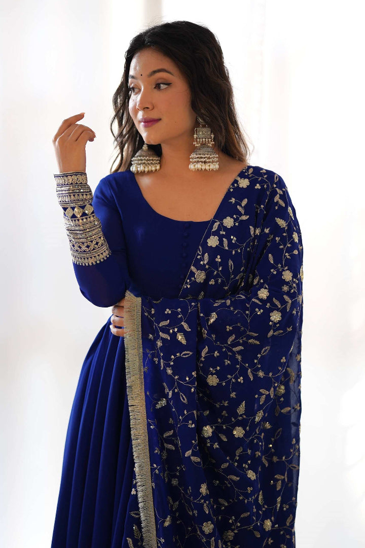 Blue Anarkali Suit